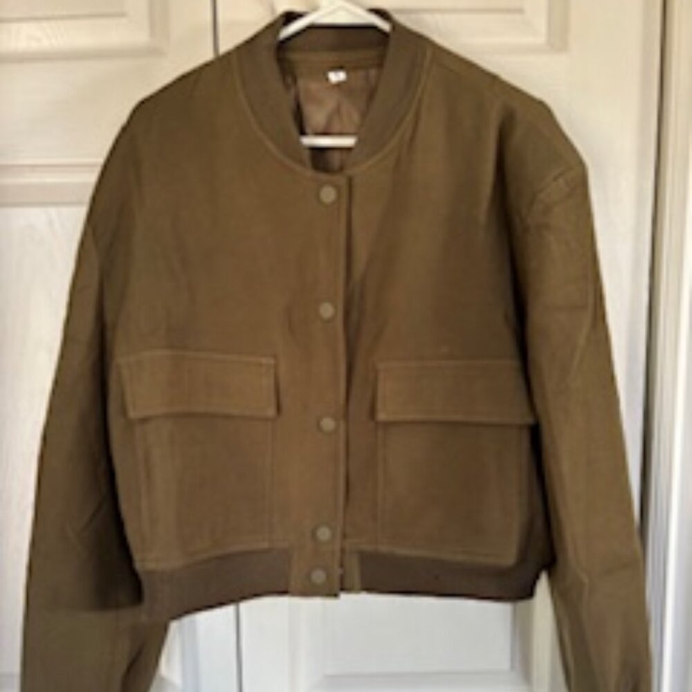 Women's ARMY Khaki Green Bomber Jacket